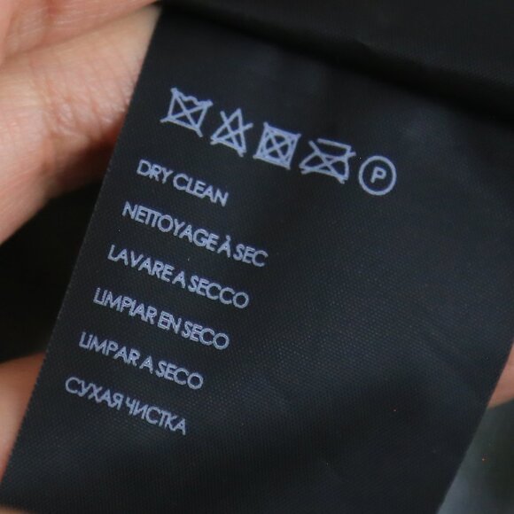 Club Monaco Floral Open Cut Long Sleeve High Neck Black Blouse Size XS - Picture 5 of 7